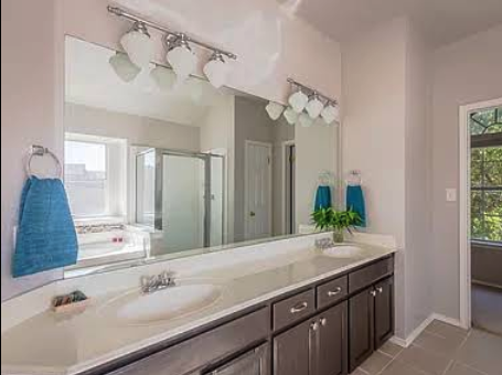 Bathroom Vanity - Custom Double Sink Installation